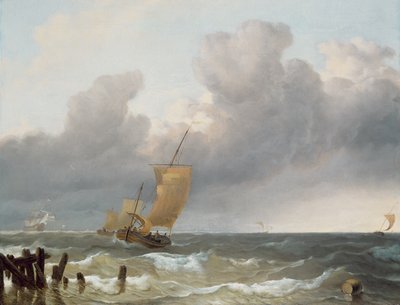 Shipping in Choppy Seas by Ludolf Backhuysen